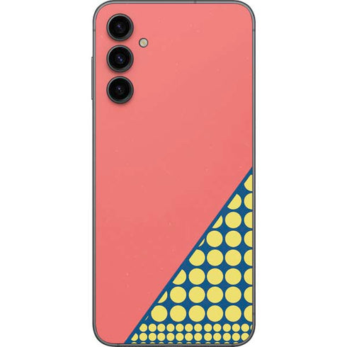 Coral Diagonal Split Galaxy A14 5G Skin